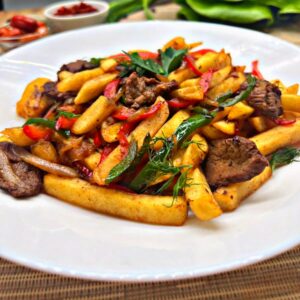 Фри с мясом