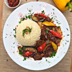 Мясо по-тайски с рисом